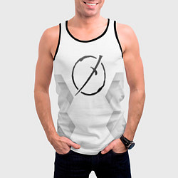 Майка-безрукавка мужская Akame ga Kill white poly, цвет: 3D-черный — фото 2