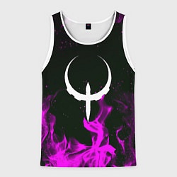 Майка-безрукавка мужская Quake fire neon, цвет: 3D-белый