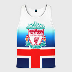 Майка-безрукавка мужская Liverpool Англия, цвет: 3D-белый
