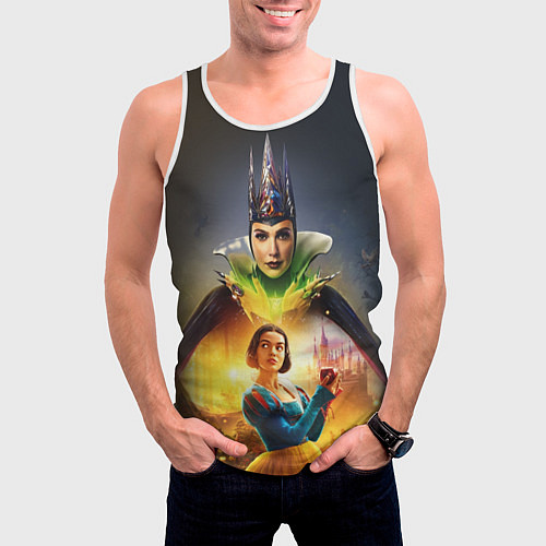 Мужская майка без рукавов Белоснежка и Мачеха / 3D-Белый – фото 3