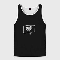 Майка-безрукавка мужская Cердешко, цвет: 3D-белый