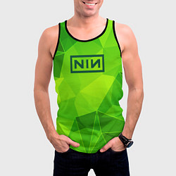 Майка-безрукавка мужская Nine Inch Nails green poly, цвет: 3D-черный — фото 2
