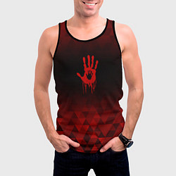 Майка-безрукавка мужская Death Stranding red poly, цвет: 3D-черный — фото 2