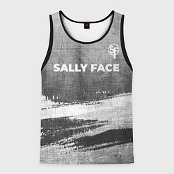 Майка-безрукавка мужская Sally Face - grey gradient посередине, цвет: 3D-черный