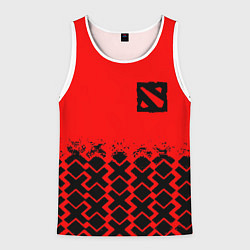 Майка-безрукавка мужская Dota игровой паттерн, цвет: 3D-белый