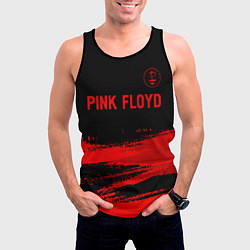 Майка-безрукавка мужская Pink Floyd - red gradient посередине, цвет: 3D-черный — фото 2