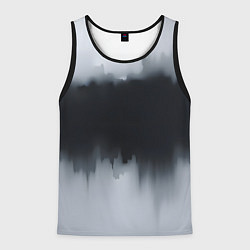 Майка-безрукавка мужская Разводы черной краски, цвет: 3D-черный