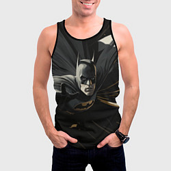 Майка-безрукавка мужская Бэтмен черный плащ, цвет: 3D-черный — фото 2
