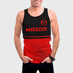 Майка-безрукавка мужская Mazda - red gradient посередине, цвет: 3D-черный — фото 2