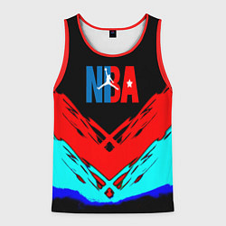 Майка-безрукавка мужская NBA краски геометрия, цвет: 3D-красный
