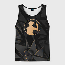 Майка-безрукавка мужская Cowboy Bebop golden poly, цвет: 3D-черный