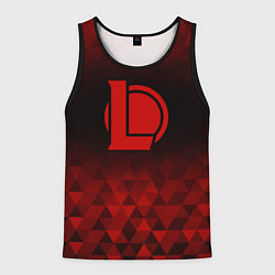 Майка-безрукавка мужская League of Legends red poly, цвет: 3D-черный