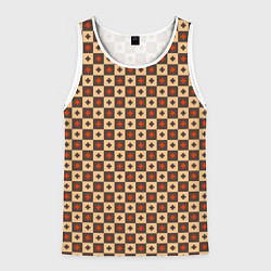 Майка-безрукавка мужская Готические шахматы, цвет: 3D-белый