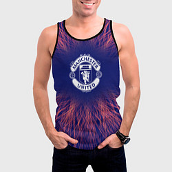 Майка-безрукавка мужская Manchester United red energy, цвет: 3D-черный — фото 2