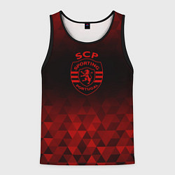 Майка-безрукавка мужская Sporting red poly, цвет: 3D-черный
