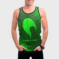 Майка-безрукавка мужская Date A Live - green gradient, цвет: 3D-черный — фото 2