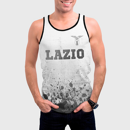Мужская майка без рукавов Lazio - white gradient посередине / 3D-Черный – фото 3
