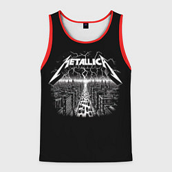Майка-безрукавка мужская Metallica - lightnings in metropolis, цвет: 3D-красный