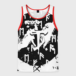 Майка-безрукавка мужская Doom символы краски, цвет: 3D-красный