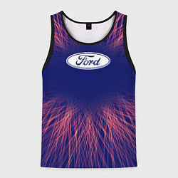 Майка-безрукавка мужская Ford red energy, цвет: 3D-черный