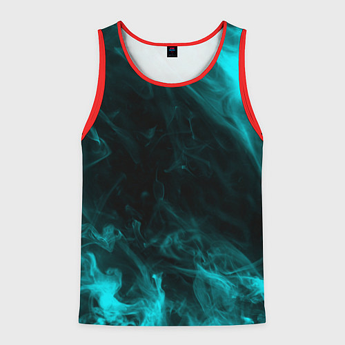 Мужская майка без рукавов Neon smoke / 3D-Красный – фото 1