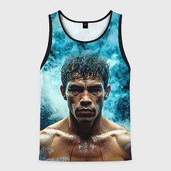 Майка-безрукавка мужская Артуро Гатти в дыму, цвет: 3D-черный