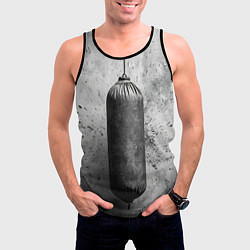 Майка-безрукавка мужская Серая боксерская груша, цвет: 3D-черный — фото 2