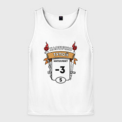 Майка-безрукавка мужская Chaotic dumb card, цвет: 3D-белый