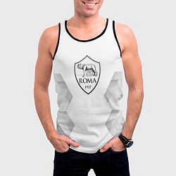 Майка-безрукавка мужская Roma white poly, цвет: 3D-черный — фото 2