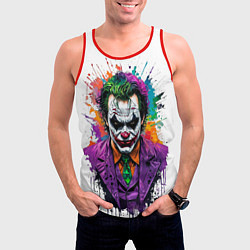 Майка-безрукавка мужская Джокер с галстуком, цвет: 3D-красный — фото 2