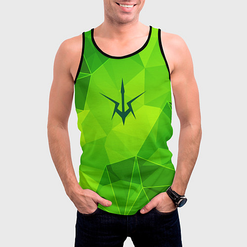 Мужская майка без рукавов Code Geass green poly / 3D-Черный – фото 3