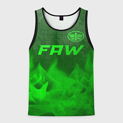 Майка-безрукавка мужская FAW - green gradient посередине, цвет: 3D-черный