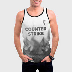 Майка-безрукавка мужская Counter Strike - white gradient посередине, цвет: 3D-черный — фото 2