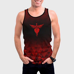 Майка-безрукавка мужская Bon Jovi red poly, цвет: 3D-черный — фото 2