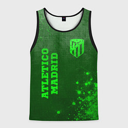 Майка-безрукавка мужская Atletico Madrid - green gradient вертикально, цвет: 3D-черный