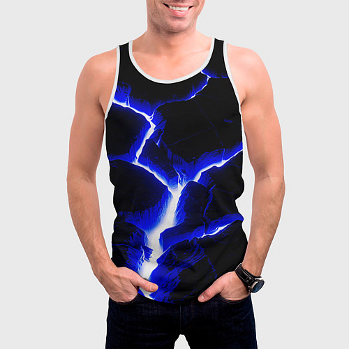 Мужская майка без рукавов The rift / 3D-Белый – фото 3