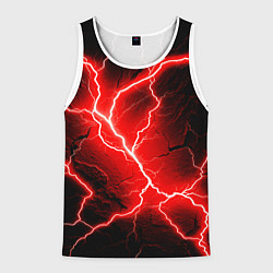 Майка-безрукавка мужская Lightning, цвет: 3D-белый