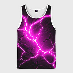 Майка-безрукавка мужская The color is pink and black, цвет: 3D-белый