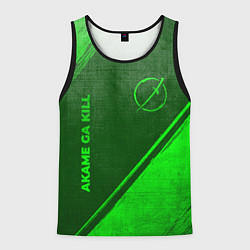 Мужская майка без рукавов Akame ga Kill - green gradient вертикально