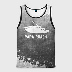 Майка-безрукавка мужская Papa Roach - grey gradient, цвет: 3D-черный