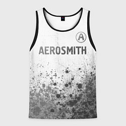 Майка-безрукавка мужская Aerosmith - white gradient посередине, цвет: 3D-черный
