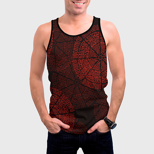 Мужская майка без рукавов Древне-не-древние узоры / 3D-Черный – фото 3