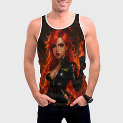 Майка-безрукавка мужская Пламенная Мавуика - Genshin Impact, цвет: 3D-белый — фото 2
