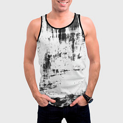 Майка-безрукавка мужская Color black and white, цвет: 3D-черный — фото 2