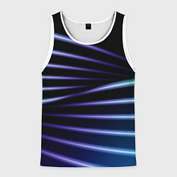 Майка-безрукавка мужская Color black blue, цвет: 3D-белый