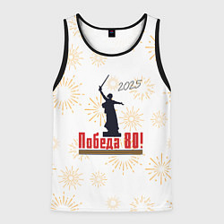 Майка-безрукавка мужская 2025 Праздник Победы 80, цвет: 3D-черный