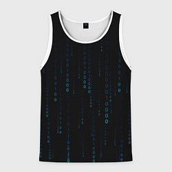 Майка-безрукавка мужская Color black blue, цвет: 3D-белый
