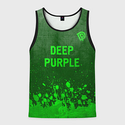 Майка-безрукавка мужская Deep Purple - green gradient посередине, цвет: 3D-черный