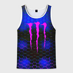Майка-безрукавка мужская Monster energy неоновая броня, цвет: 3D-белый