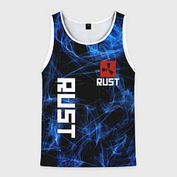Майка-безрукавка мужская Rust молнии, цвет: 3D-белый